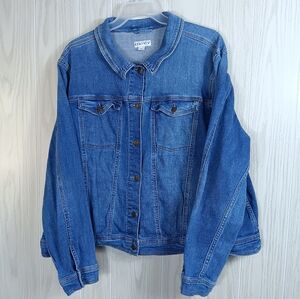 AVA and VIV size 4X denim Jean jacket blue